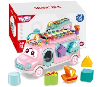 Lavinamoji mašinėlė - rūšiuoklis su ksilofonu | Rausva | Woopie 49492 Lavinamoji mašinėlė - rūšiuoklis su ksilofonu | Rausva | Woopie 49492