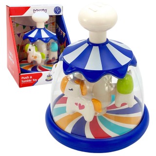 Žaislinis vilkulis - karuselė | Su arkliukais, mėlynas | Woopie 49553 Žaislinis vilkulis - karuselė | Su arkliukais, mėlynas | Woopie 49553