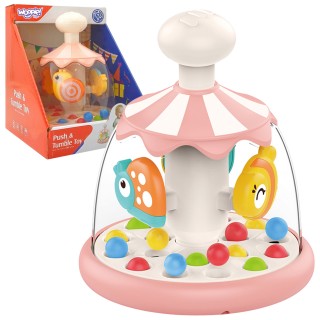Lavinamasis vilkukas-karuselė | Rožinis su gyvūnais | Woopie Baby 49560 Lavinamasis vilkukas-karuselė | Rožinis su gyvūnais | Woopie Baby 49560