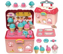 Žaislinė ledainė ir konditerija | 2in1 lagaminas 16 dalių | Woopie 49904
