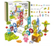 Magnetinis konstruktorius | Kamuoliukų trasa Gyvūnų rojus 104 dalys | Woopie 50452