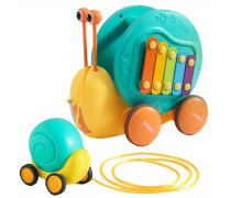 Traukiamas muzikinis žaislas | Sraigė 4-in-1 su ksilofonu ir mašinėle | Woopie 50742
