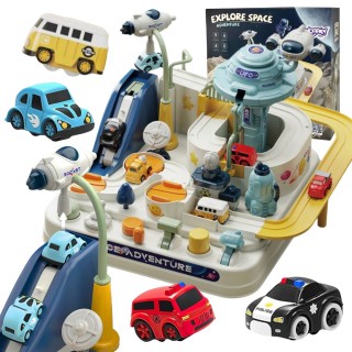 Interaktyvi mašinėlių trasa | Kosminis nuotykis | Woopie 51459