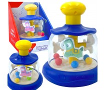 Lavinamasis vilkelis-karuselė su arkliukais | Mėlynas | Woopie Baby 51534 Lavinamasis vilkelis-karuselė su arkliukais | Mėlynas | Woopie Baby 51534