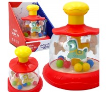 Suktukas-karuselė | Su arkliukais, raudonas | Woopie Baby 51541