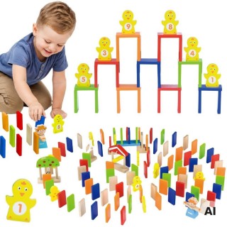 Medinis domino žaidimas | 122 elementai | VIGA 51620N Medinis domino žaidimas | 122 elementai | VIGA 51620N