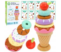 Medinė dėlionė | Montessori ledų krautuvėlė | Woopie Green 51817