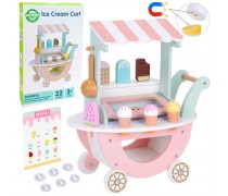 Medinis ledų vežimėlis | Pastelinis XXL rinkinys su priedais | Woopie Green 51879