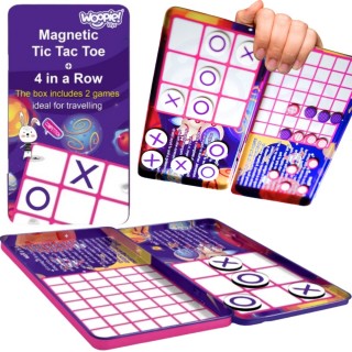 Magnetinis strateginis žaidimas 2-in-1 | Kelioninis rinkinis Kryžiukai-nuliukai ir 4 eilėje | Woopie 52159 Magnetinis strateginis žaidimas 2-in-1 | Kelioninis rinkinis Kryžiukai-nuliukai ir 4 eilėje | Woopie 52159