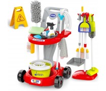 Žaislinis valymo rinkinys | XXL vežimėlis 3in1 su siurbliu, 29 el. | WOOPIE 52173