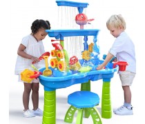 Vandens ir smėlio staliukas | XL 3 lygiai su kėdute ir priedais | Woopie 52258