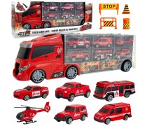 Gaisrinės mašinų transporteris | 3in1 su paleidėju ir aksesuarais | Woopie 52760