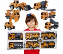 Statybinių automobilių rinkinys | 6 didelės mašinos | Woopie 52869