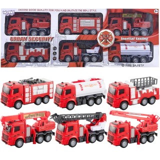 Gaisrinės automobilių rinkinis | 6 vnt. | Woopie 52876 Gaisrinės automobilių rinkinis | 6 vnt. | Woopie 52876