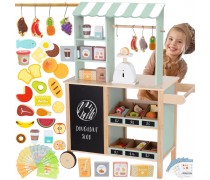 Žaislinė parduotuvė | Medinė 5in1 su priedais | Woopie Green 52890