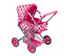 Lėlių vežimėlis 3in1 | Rožinis su taškeliais | Woopie Royal 52975