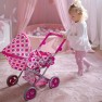 Lėlių vežimėlis 3in1 | Rožinis su taškeliais | Woopie Royal 52975