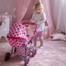 Lėlių vežimėlis 3in1 | Rožinis su taškeliais | Woopie Royal 52975