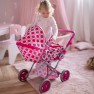 Lėlių vežimėlis 3in1 | Rožinis su taškeliais | Woopie Royal 52975