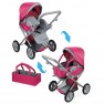 Lėlių vežimėlis | 4in1 su reguliuojama rankena ir nešykle | Woopie 52982