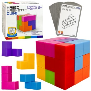 Magnetinė 3D dėlionė | Tetris kubas su kortelėmis | Woopie 53217