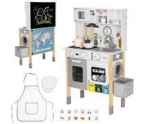 Medinė interaktyvi virtuvėlė 9in1 | su skalbimo mašina ir lenta | WOOPIE 53538 Medinė interaktyvi virtuvėlė 9in1 | su skalbimo mašina ir lenta | WOOPIE 53538