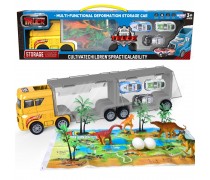 Sunkvežimis transporteris 2in1 | Su dinozaurais ir trasa | Woopie 53750