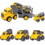 Statybinių mašinų rinkinys | Sunkvežimis autovežis 4 viename | Woopie 53934