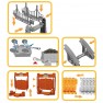 Statybų trasa su mašinėlėmis | 174 elementai | Woopie 54092