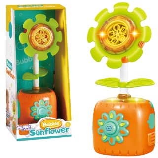 Elektrinė muilo burbulų mašina | Saulėgrąža su šviesos ir garso efektais | Woopie 54108