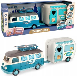 Žaislinis kemperis su priekaba | su šviesos ir garso efektais | Woopie 54115