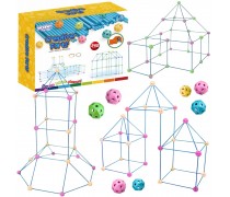 Konstruktorius | XXL vamzdeliai palapinei statyti 340 vnt. | WOOPIE 54252