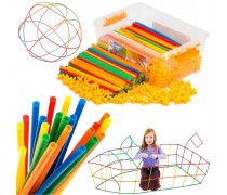 Konstruktorius - lavinamieji šiaudeliai | 800 detalių | Woopie 54276 Konstruktorius - lavinamieji šiaudeliai | 800 detalių | Woopie 54276