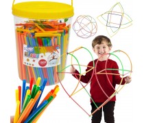 Konstrukciniai šiaudeliai | 1000 dalių | Woopie 54290 Konstrukciniai šiaudeliai | 1000 dalių | Woopie 54290