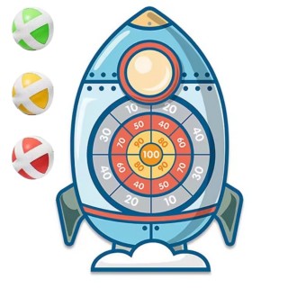 Taiklumo žaidimas su lipniais kamuoliukais | Raketa | Woopie 54511