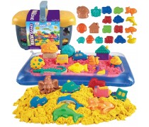 Kinetinis smėlis | Rinkinys krepšelyje su formelėmis 0,8 kg | Woopie 54764