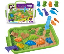 Kinetinis smėlis | 1,5 kg XXL rinkinys su formelėmis ZOO Safari | Woopie 54825