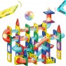Magnetinis konstruktorius | Kamuoliukų trasa | 3D edukacinis 105 vnt. | WOOPIE 54849