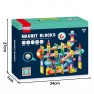 Magnetinis konstruktorius | Kamuoliukų trasa | 3D edukacinis 105 vnt. | WOOPIE 54849