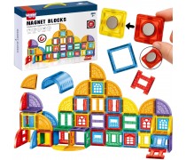 Magnetinės kaladėlės | 3D edukacinis konstruktorius Pilis 100 vnt. | Woopie 54856