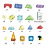 Magnetinės kaladėlės | Edukacinis rinkinys 63 vnt. | Woopie 54887