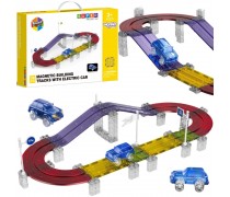 Magnetinė lenktynių trasa | su LED automobiliu ir priedais 76 el. | Woopie 54894 Magnetinė lenktynių trasa | su LED automobiliu ir priedais 76 el. | Woopie 54894