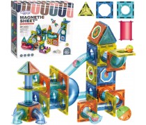 Magnetinis konstruktorius | Kamuoliukų trasa | Edukacinis 3D rinkinys 42 el. | WOOPIE 54917