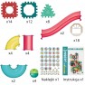 Magnetinis konstruktorius |  kamuoliukų trasa | 3D edukacinis rinkinys 68 dalys | WOOPIE 54924