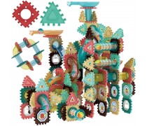 Magnetinis konstruktorius su kamuoliukų trasa | Edukacinis 3D rinkinys, 228 vnt. | WOOPIE 54948
