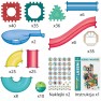 Magnetinis konstruktorius su kamuoliukų trasa | Edukacinis 3D rinkinys, 228 vnt. | WOOPIE 54948