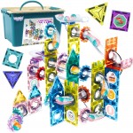 Magnetinis konstruktorius su kamuoliukų trasa | Edukacinis 3D 126 dalys | WOOPIE 54955