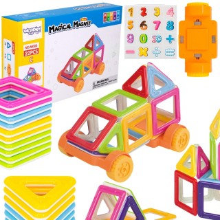 Magnetinės kaladėlės | Mini konstrukcijos 22 vnt. | WOOPIE 55044