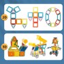 Magnetinis konstruktorius | 3D transporto priemonės 80 vnt. | WOOPIE 55051