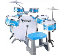 Lavinamasis būgnų rinkinys | 6 būgnai, 2 lėkštės ir kėdutė | Woopie 55075
